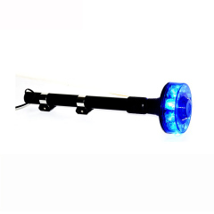 Poste de cola giratorio Led azul telescópico, luz intermitente para motocicleta de policía