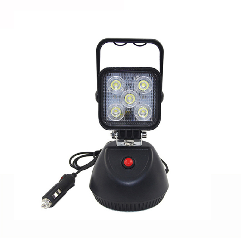 Luz de trabajo recargable con base magnética LED portátil con soporte basculante
