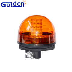 Indicador LED de advertencia del tractor Baliza ámbar intermitente giratoria Luz de seguridad del vehículo con poste DIN flexible