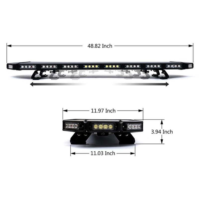 48 inch LED Low Profile car roof Strobe warning security vehicle emergency Light Bar