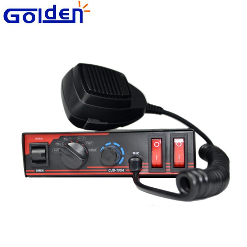 12V DC Car electronic Police 100w amplifiers electronic siren horn alarm with light controls