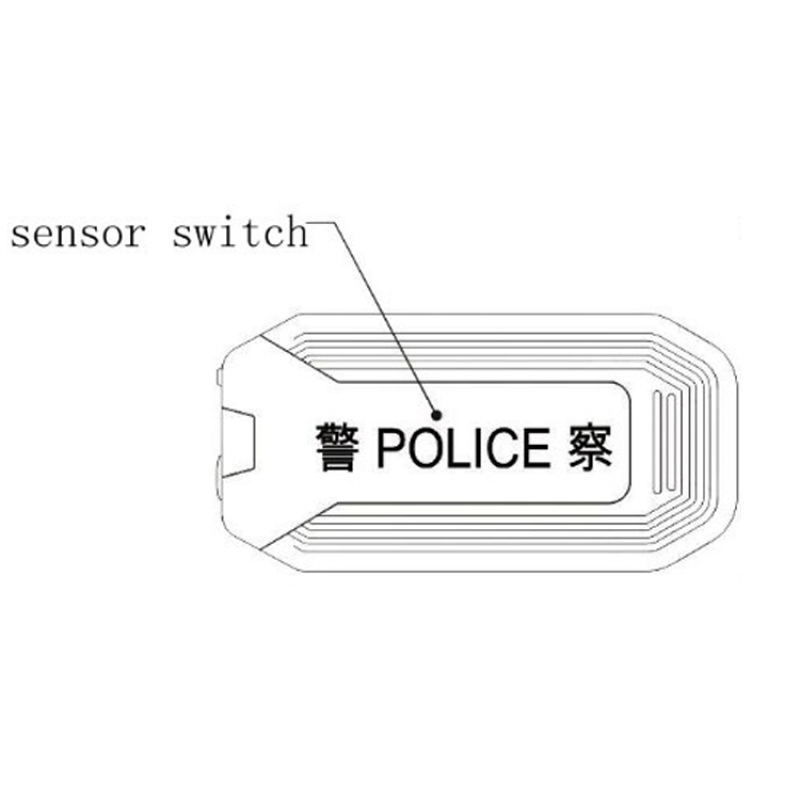 Police shoulder warning light for security with sensor switch