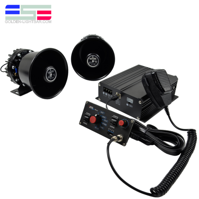 Car amplifier electronic remote control wireless police siren 200w kit with speaker