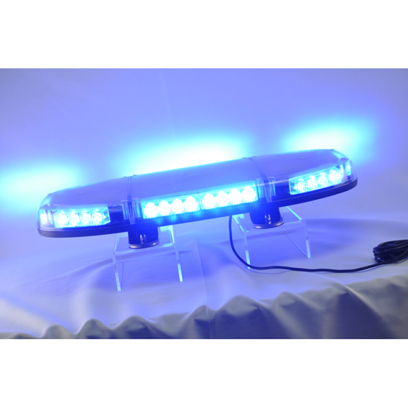 Police Flashing Blue Magnetic LED Mini Lightbar with Alarm Siren
