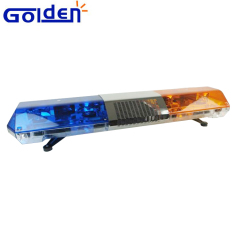 Shock proof Tow truck tactical fire police Red halogen rotating light bar with 100w speaker inside