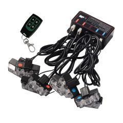 Kits de luz estroboscópica inalámbrica de advertencia de parrilla automática para coche 8LED
