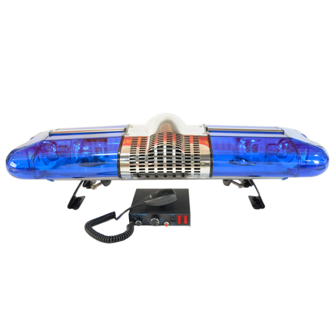 Techo de advertencia azul gyrophare ambulancia vehículo de emergencia barra de luz giratoria de 32 pulgadas con sirena