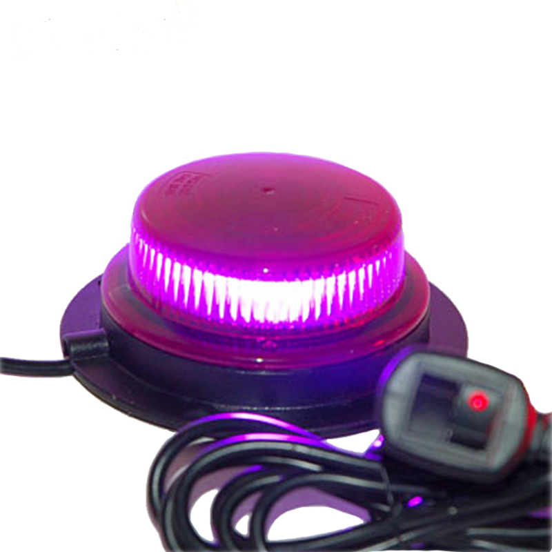 Круглый стробоскоп безопасности дорожного движения, вращающийся фиолетовым освещением автомобиля
