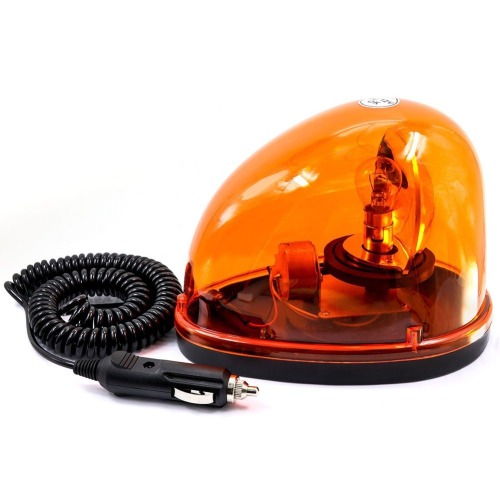 Flashing Magnetic Teardrop DC 12V Rotate Beacon Amber Emergency revolving warning Light
