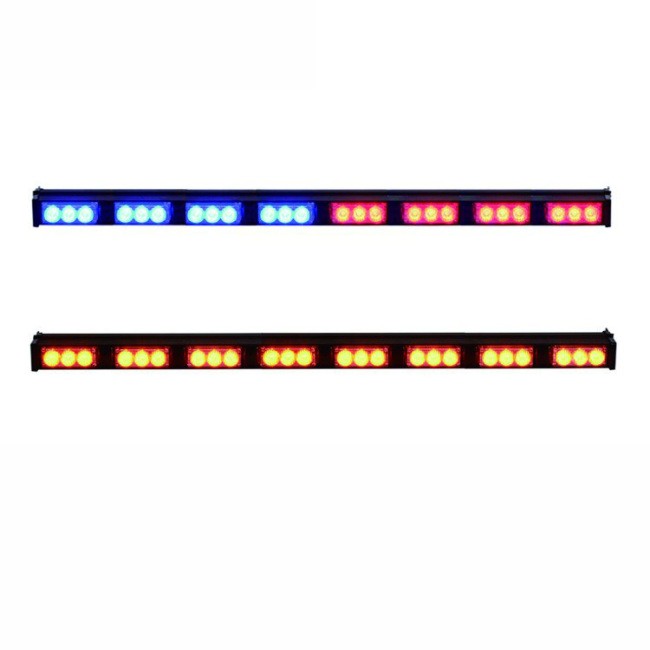 Barra de luz de advertencia de señal estroboscópica de doble color de seguridad vial asesor de tráfico de emergencia led