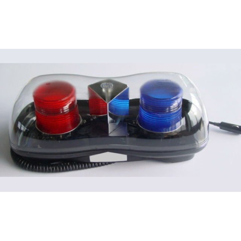 12v 24v rotating micro mini red blue police roof magnetic strobe warning light led beacon bar