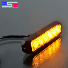 Clignotants d'éclairage stroboscopique de voiture ambre blanc 6 LED pour camion