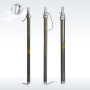 Collapsible mast portable telescopic pneumatic mast for antenna and lights