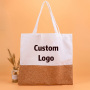Custom Fashion Shopping Bag Natural Vegan Cork Tote Bag