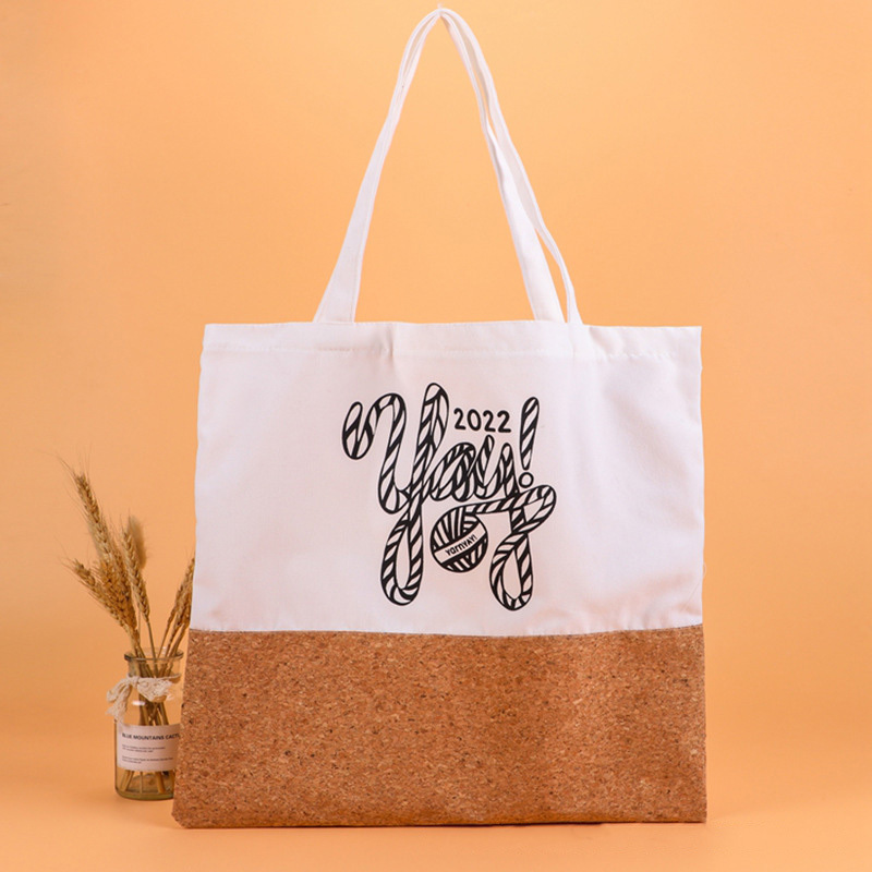 Custom Fashion Shopping Bag Natural Vegan Cork Tote Bag