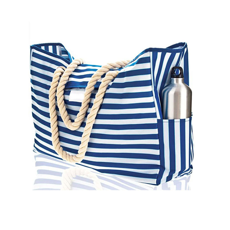 Wholesale Custom Large Capacity Fashion Waterproof Tote Shopping Bag Canvas Beach Bag