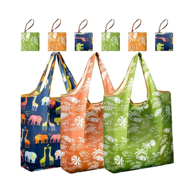 Logo Printed Ecofriendly Tote Shopping Bag Wholesale Custom Reusable Bags Nylon Bag
