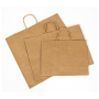 Customized Logo Printing Eco Friendly Foldable Kraft Paper Bag Paper Shopping Bag with custom logos