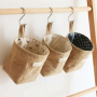 Hanging Pocket Storage Basket Small Sack Sundries Organizer Cosmetic Organizer Cotton Linen Storage Bag Home Decor