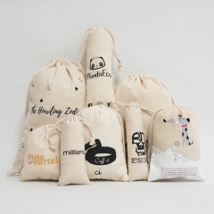 Wholesale Personalized Colorful Muslin Small Custom Cotton Canvas Drawstring Bag