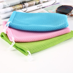 Promotion Custom Design packing bag colorful  Small Drawstring Sandwich Air Fabric Mesh Bag