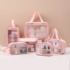 Sac imperméable à l'eau de PVC d'unité centrale Logo fait sur commande clair sac cosmétique de cas de maquillage pour des dames