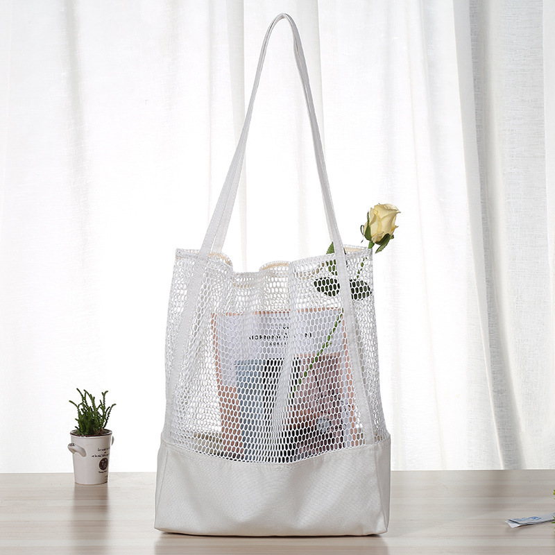 Reusable Grocery Bags Cotton Mesh Net Stretchy Bags Shopping Market Bags