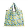 Hot Folding Reusable Grocery Bags Cloth Grocery Tote Washable Bags Polyester Foldable Into Attached Pouch Colorful