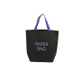 Big Shopper Shopping Bag Black Tote Bags With Custom Printed Logo