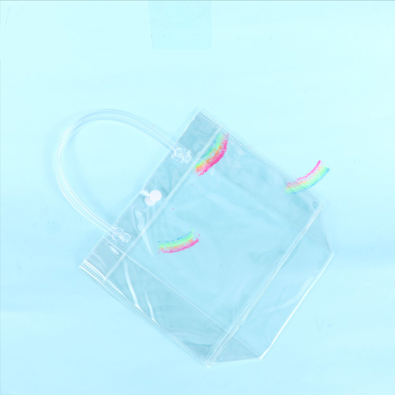 Waterproof Customized Cheap Logo Style Shopping Tote Bag Fashion PVC Bag Transparent