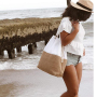 Wholesale Hot Selling Popular Customized Logo Summer Colour Beach Woven Tote Bag Handmade Bag for Women