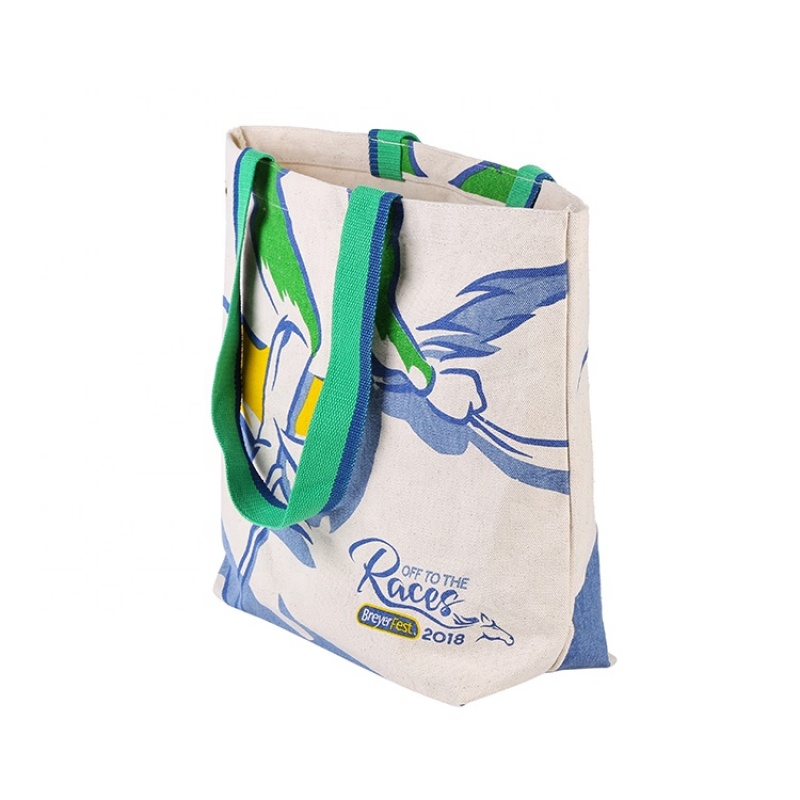 Fancy design high standard reusable tote cotton bag handbag