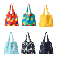 Custom Foldable Reusable Eco-friendly Waterproof Tote Grocery RPET Shopping Bag