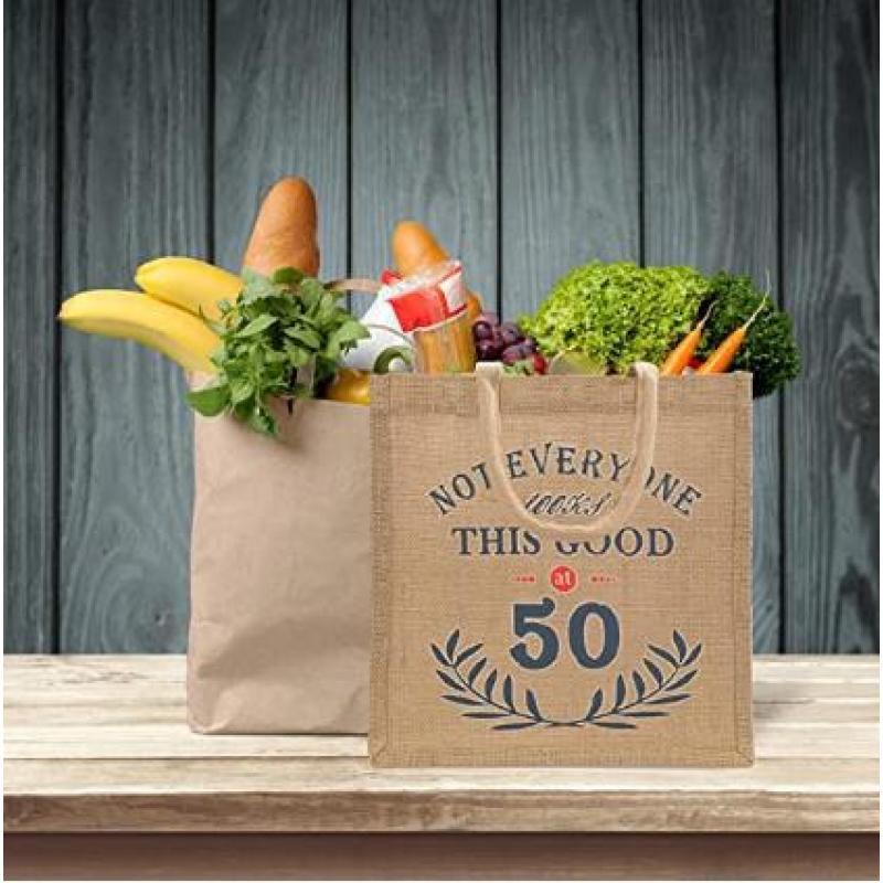 Hot Sale Customized Printing Eco Friendly Natural Shopping Jute Bag