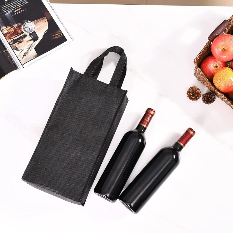 Eco Reusable 4 Bottles  Non Woven Grocery Shopping Tote Wine Bag