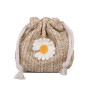 Wholesale Summer  Woven Crochet Straw Beach Bucket Crossbody Bag drawstring bucket handbags for women