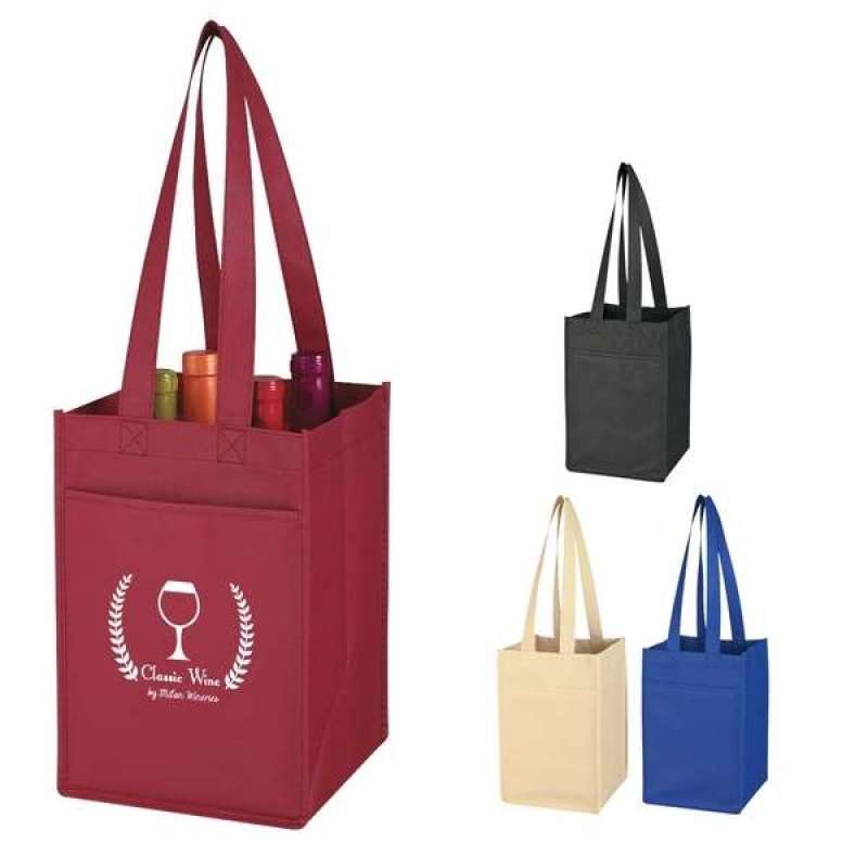 wholesale Reusable Cheap Promotional 9 Bottles 6 Bottle Carrier sublimation non woven wine Tote Bag with Dividers