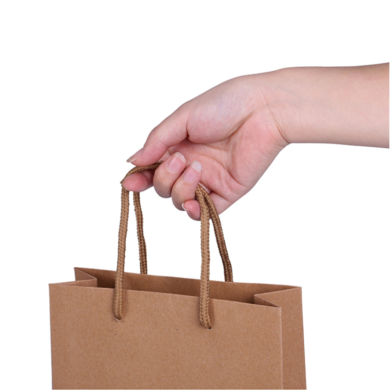 China Manufacturers Custom Printing Cheap Shopping Carry Packaging Recycled Brown Kraft Paper Bags