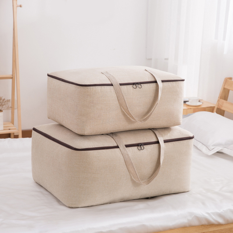 Custom Foldable Blankets Clothes Closet Organizer Home Quilt Cotton Storage Bag