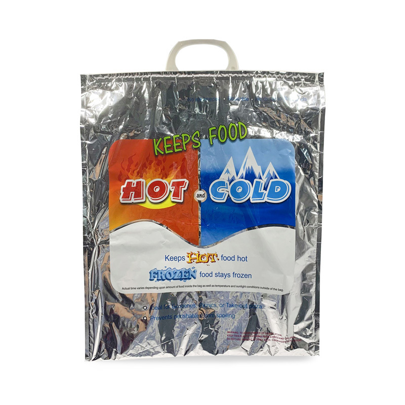 Plastic Aluminium Foil Insulated Cooler Bag for Food Delivery