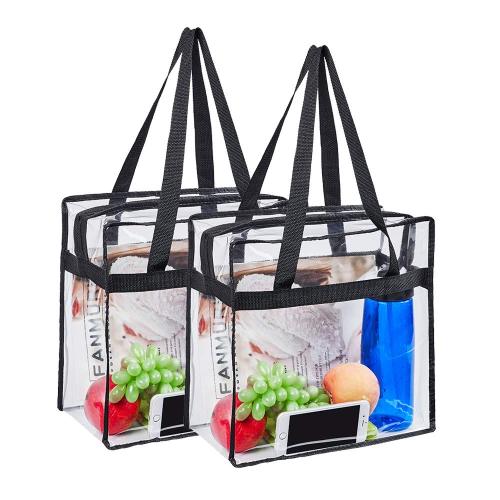 Pvc Tote Shopping Bag Transparent Pvc Clear Women Tote Bag With Zipper
