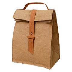 En gros réutilisable lavable imperméable à l'eau brun papier Kraft isolé sac à lunch boîte de nourriture livraison pique-nique sac isotherme