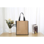 Eco Friendly  OEM Customized printing tote bag with inner lamination Jute Bag