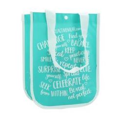 Round Corner Eco Custom logo print Shopping Tote Bag PP Non Woven Round Bags