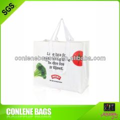 Recyclable reusable plastic shopping trolley bag