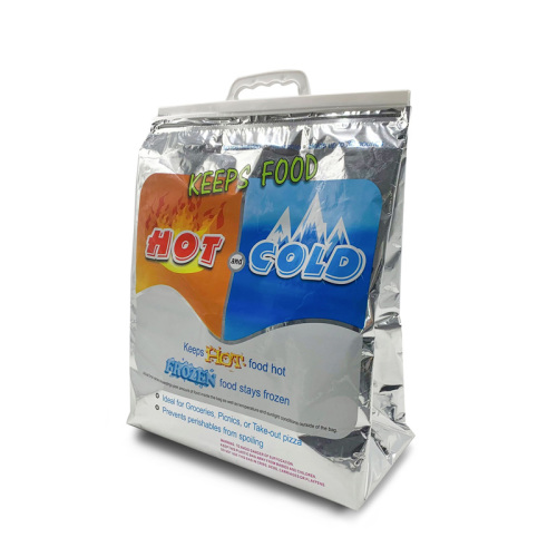 Custom Logo Printed Plastic Aluminum Foil Insulated Delivery Cooler Thermal Bag for Food