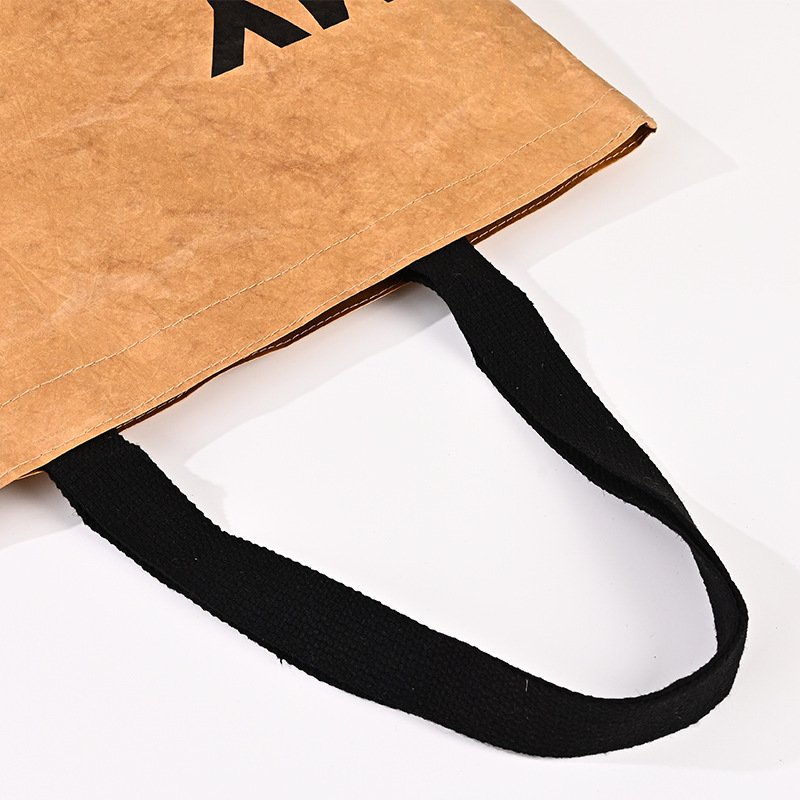 Custom Durable Waterproof Reusable Washable Brown Tote Paper beach Tyvek Shopping Bag