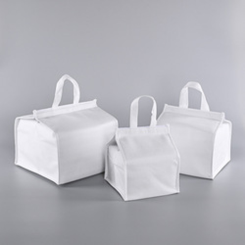 Custom Logo Nonwoven Insulated Zipper Delivery Cake Bag Cooler Bag
