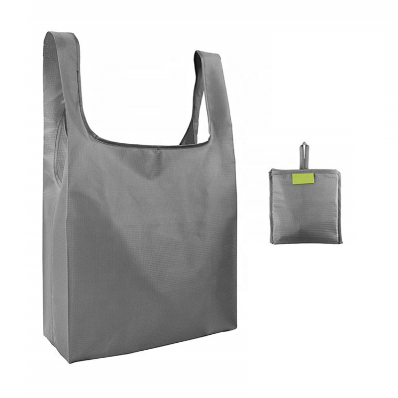 No Logo Wholesale Eco Friendly Foldable Polyester Tote Grocery Shopping Bag Reusable Blank Colorful Polyester Bag