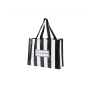 Black white stripes eco style folding bag